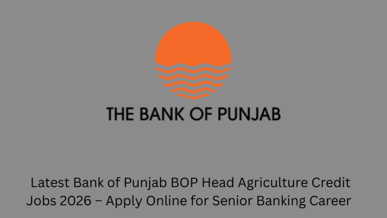 Bank of Punjab Jobs 2026
